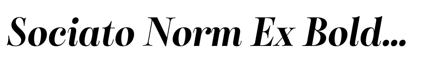 Sociato Norm Ex Bold Italic